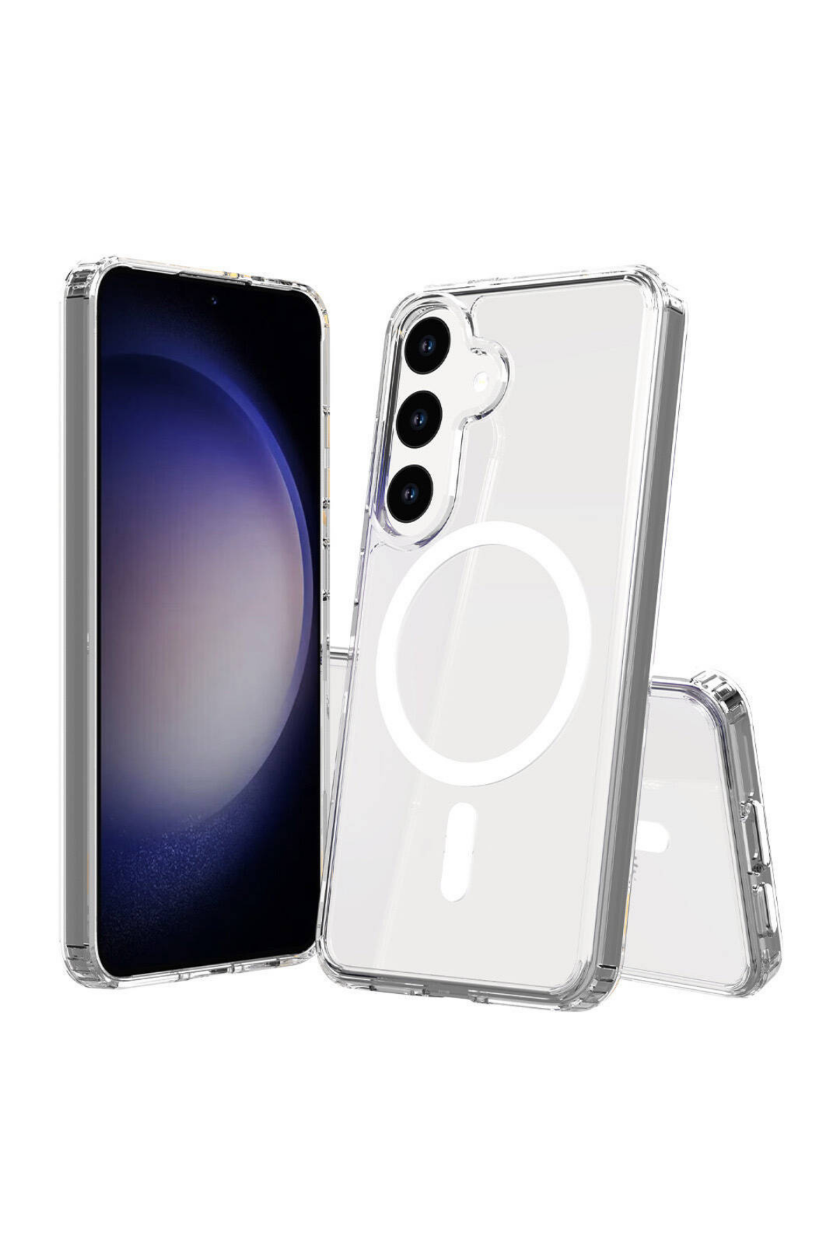 Samsung Galaxy S24 Şeffaf Magsafe Case Telefon Kılıfı