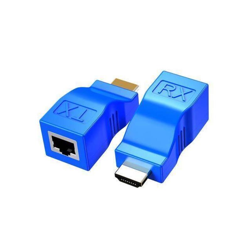 Sensei 30 Metre Hd-30 Cat6 Hdmi Extender İki̇li̇ Mavi̇ Adaptör