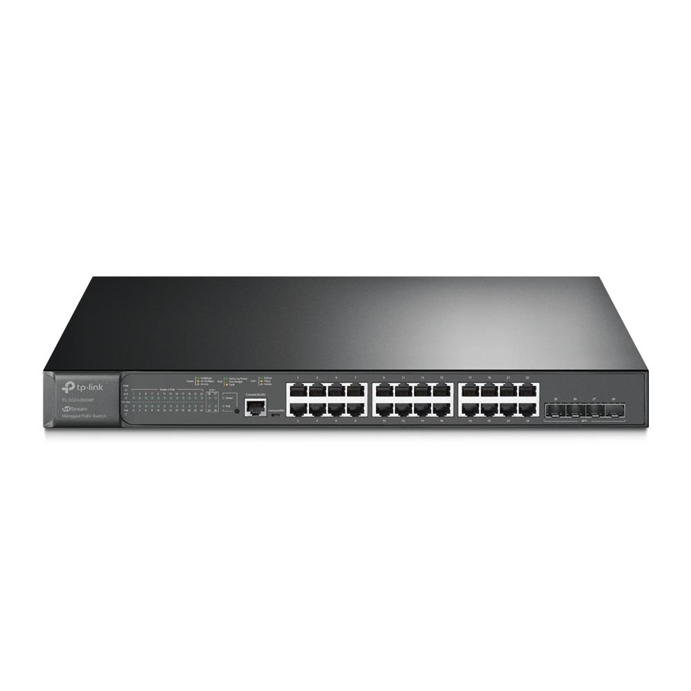 Tp-Link Omada Tl-Sg3428Xmp 24 Port Gigabit + 4X10Gb Sfp Uplink Yöneti̇lebi̇li̇r 384W Poe Rackmount Switch