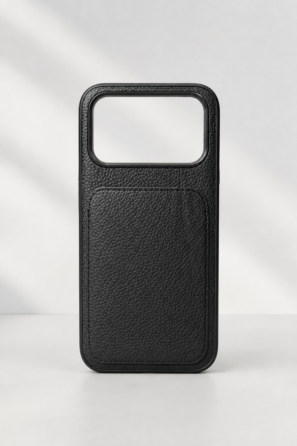 iPhone 17 Pro Deri Cüzdanlı Kılıf - Siyah