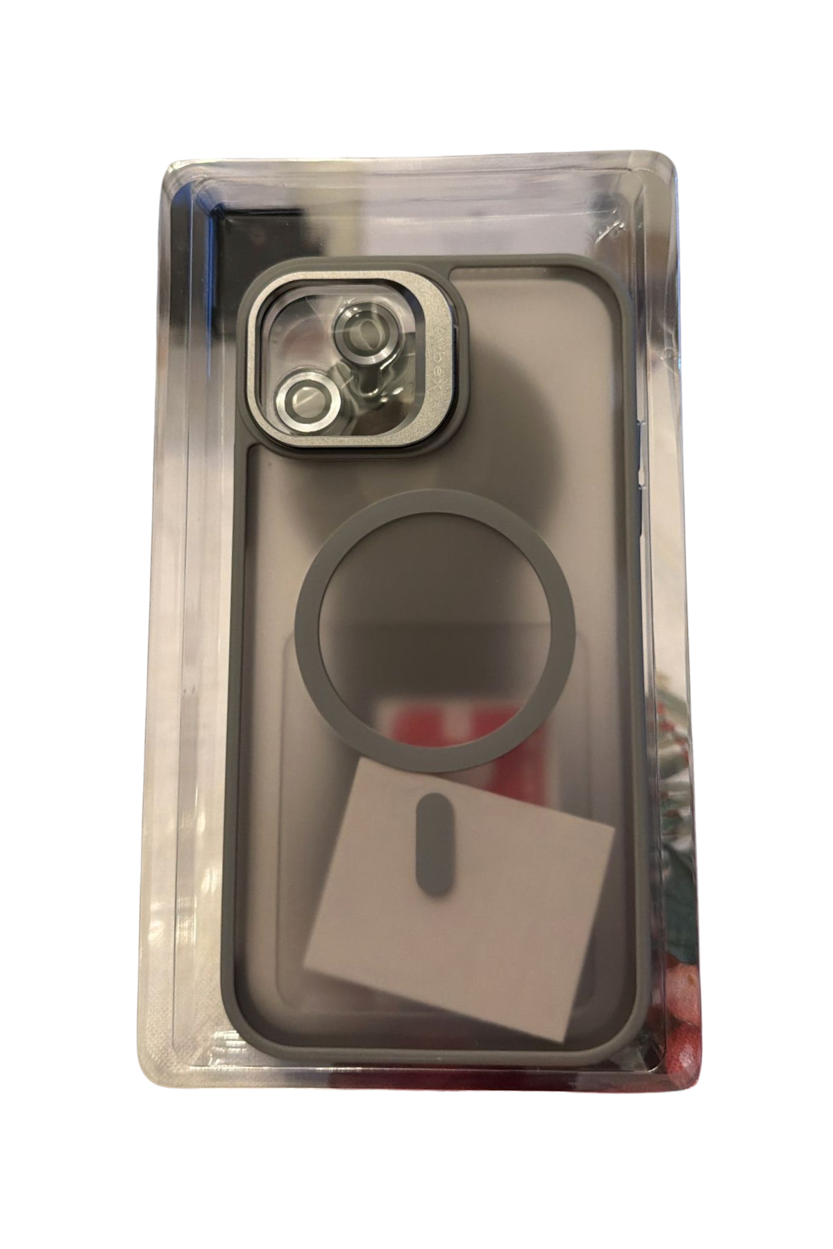 iPhone 11 Kamera Korumalı Magesafe Özellikli Silikon Telefon Kılıfı Gri