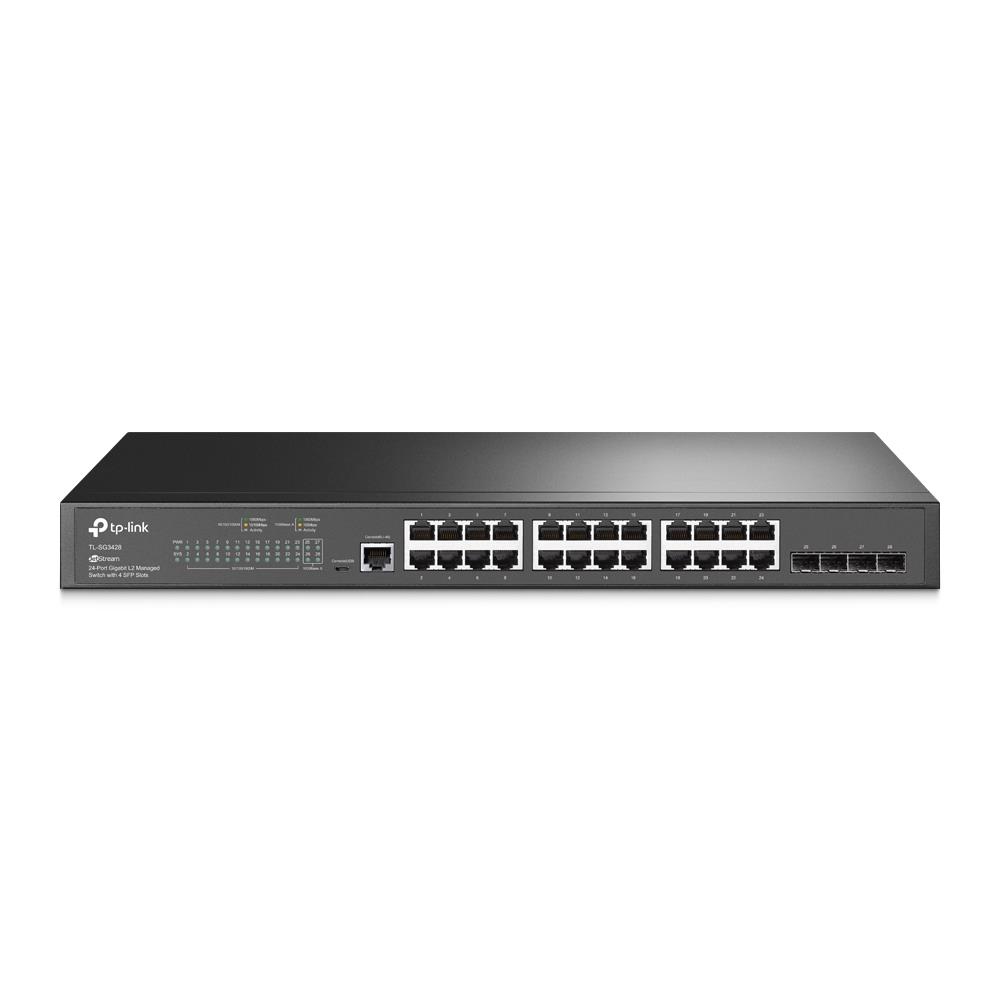 Tp-Link Omada Tl-Sg3428 24 Port Gigabit+4Xgigabit Sfp Uplink L2+ Yöneti̇lebi̇li̇r Rackmount Switch