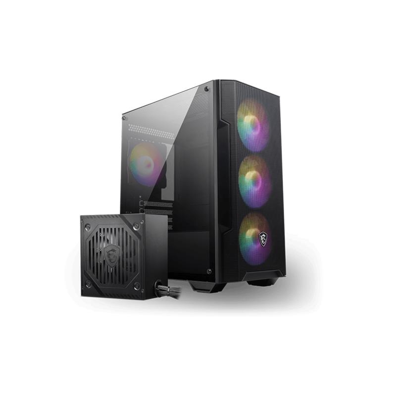 Msi Mag Forge M100A D60 600W 80+ Akri̇li̇k Yan Panel 3X120Mm 1X120Mm Argb Bronze Matx Gaming Kasa