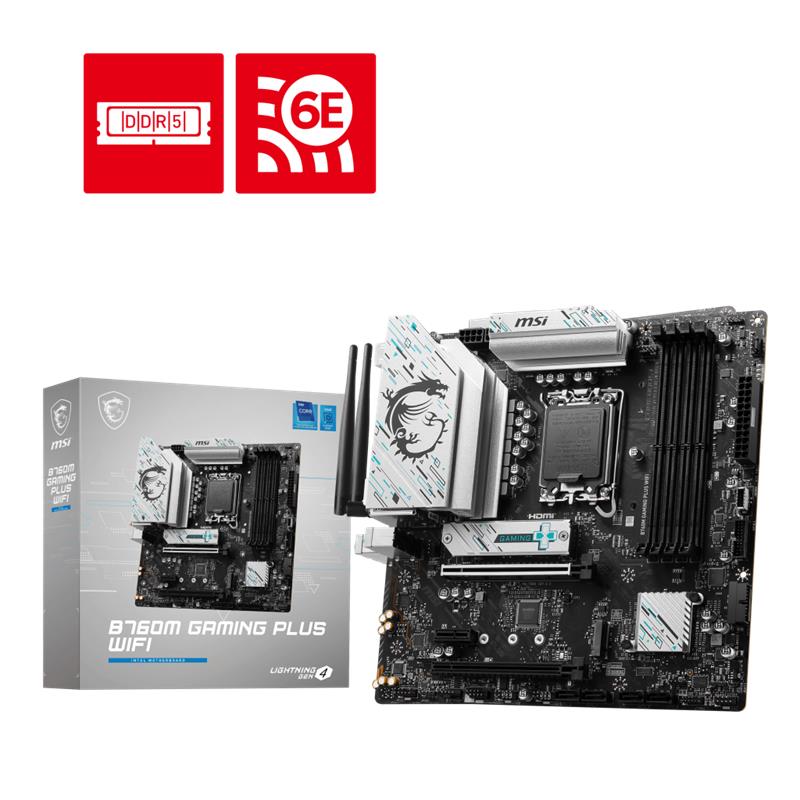 Msi B760M Gaming Plus Wifi Ddr5 6800Mhz 2Xhdmi 2Xdp 2Xm.2 Usb 3.2 Matx 1700P (12. / 13. Ve 14. Nesi̇l İşlemci̇ Uyumlu)