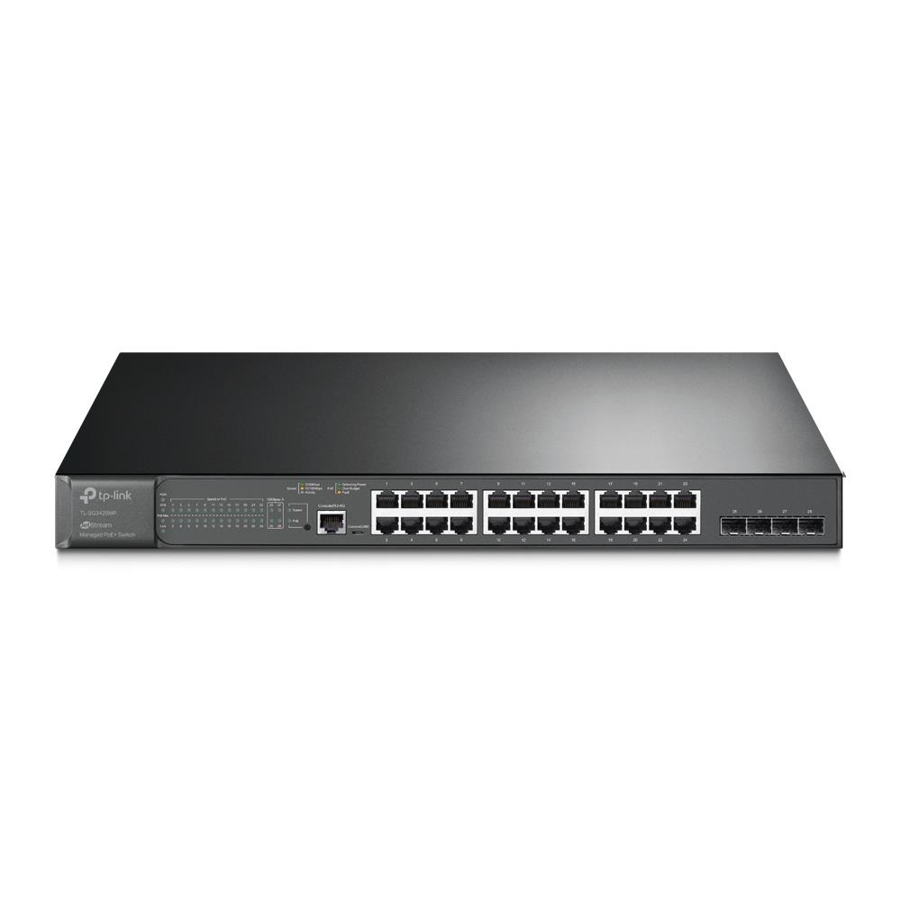 Tp-Link Omada Tl-Sg3428Mp 24 Port Gigabit+4X1Gb Sfp Uplink L2+ 384W Poe Yöneti̇lebi̇li̇r Rackmount Switch