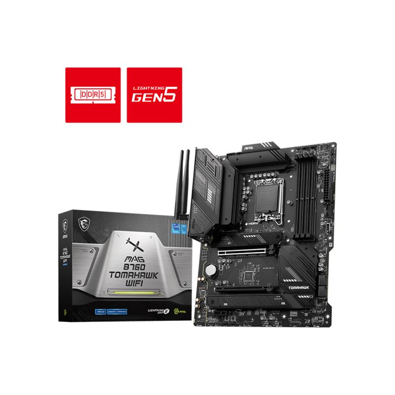 Msi Mag B760 Tomahawk Wifi Ddr5 5400Mhz 1Xhdmi 1Xdp 3Xm.2 Usb 3.2 Atx 1700P (12. / 13. Ve 14. Nesi̇l İşlemci̇ Uyumlu)