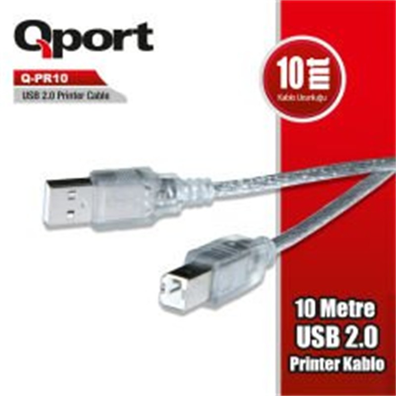 Qport Q-Pr10 Usb 2.0 10M Yazici Kablosu