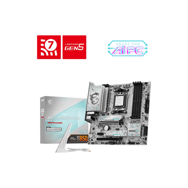 Msi B850M Gaming Plus Wifi Ddr5 8200Mhz 1Xhdmi 1Xdp 2Xm.2 Am5 Matx (Amd Am5 9000/8000/7000 Seri̇leri̇ İle Uyumlu)