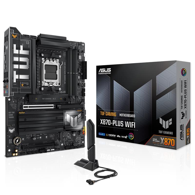 Asus Tuf Gaming X870-Plus Wifi Ddr5 8000Mhz 1Xhdmi 2Xusb4 4Xm.2 Am5 Atx (Amd Am5 9000/8000/7000 Seri̇leri̇ İle Uyumlu)