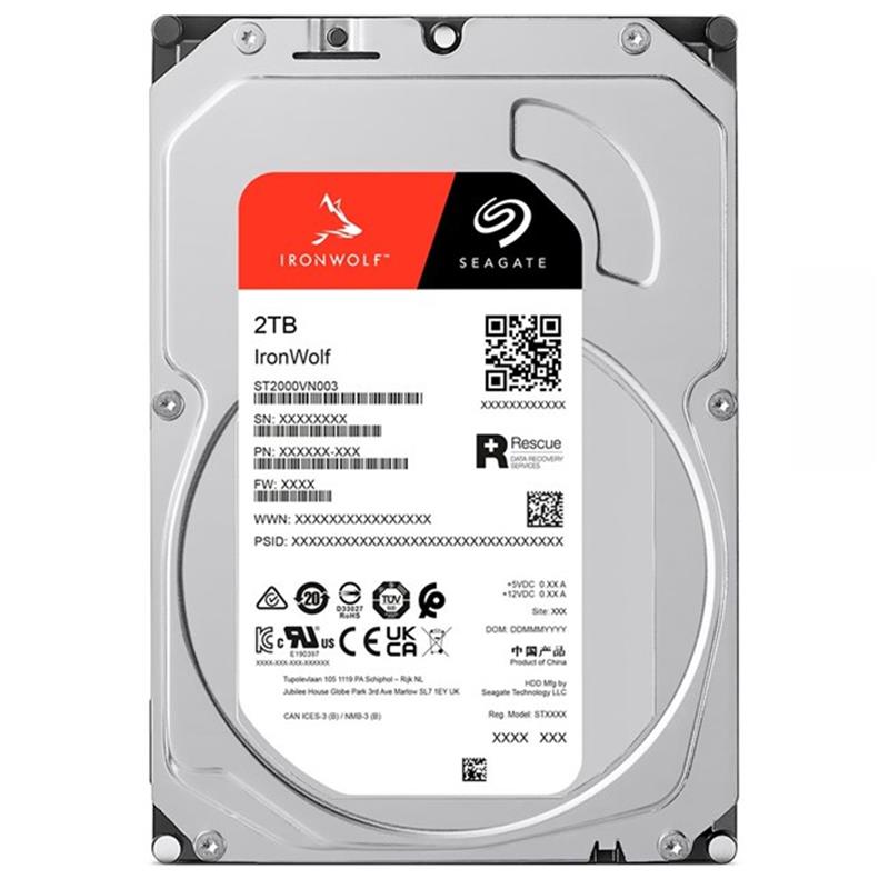 2 Tb Seagate 3.5 Ironwolf Sata3 5400Rpm 256Mb St2000Vn003 (3 Yil Resmi Dist Garantili)