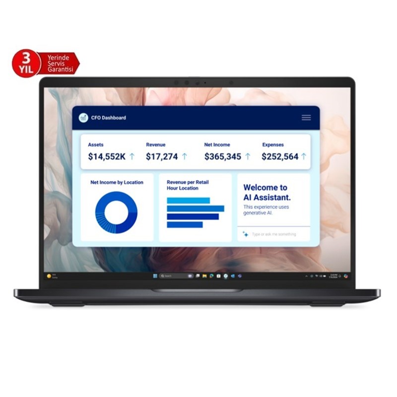Dell Nb Pro Premium 13 Ultra7 268V 32Gb 1 Tb Ssd Win11Pro Pa13250 Dokunmati̇k (3 Yil Yeri̇nde Garanti̇)