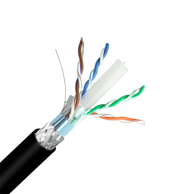 Inca Icat6-500Ag Outdoor S/Ftp 23 Awg Lszh Network Cable 500 M Si̇yah