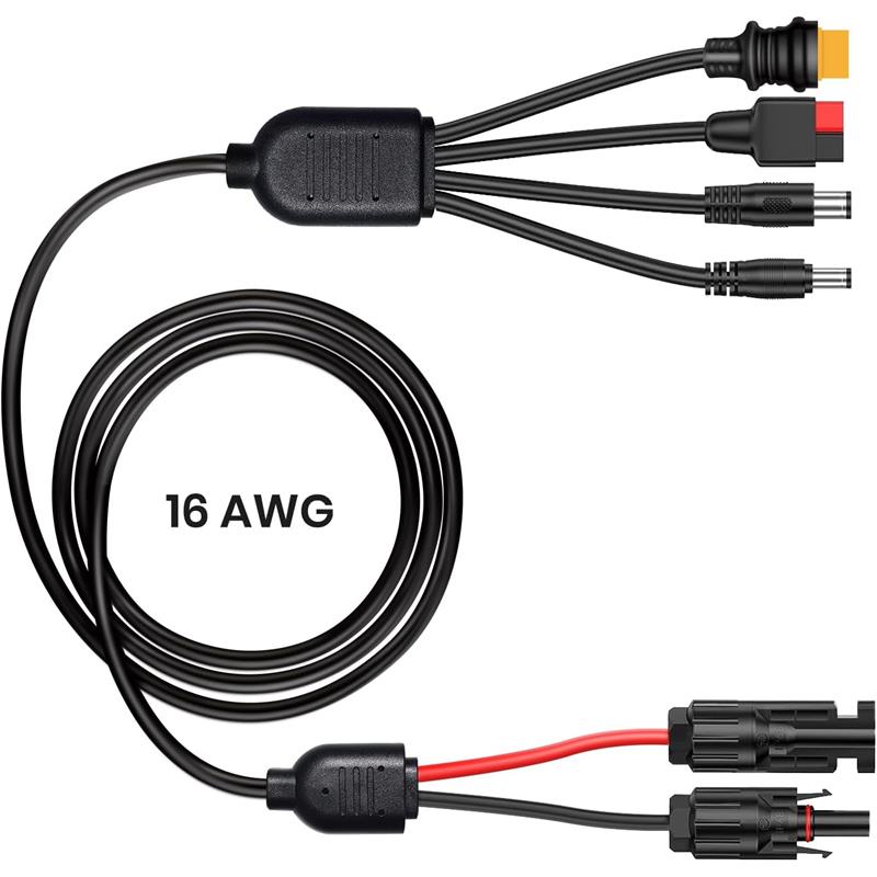 Flexsolar 4 In 1 Cable Güneş Enerji̇si̇ İstasyonu Jeneratörü Ve Güneş Paneli̇ İçi̇n Anderson Adaptör