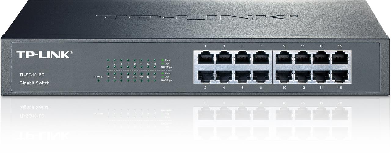Tp-Link Tl-Sg1016D 16 Port Gigabit Desktop Rackmount Switch