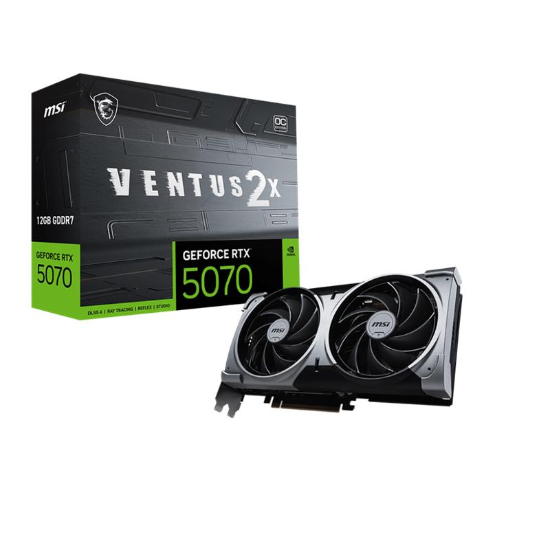 Msi Geforce Rtx5070 12G Ventus 2X Oc 12Gb Gddr7 192Bit 1Xhdmi 3Xdp Ekran Karti