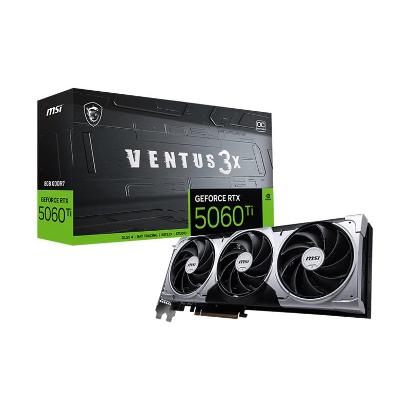Msi Geforce Rtx5060Ti 8G Ventus 3X Oc 8Gb Ddr7 128Bit 3Xdp 1Xhdmi Ekran Karti
