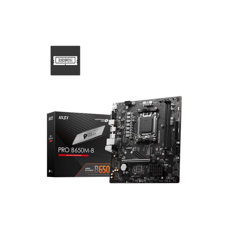 Msi Pro B650M-B Ddr5 6800Mhz 1Xvga 1Xhdmi 1Xm.2 Usb 3.2 Matx Am5 (Amd Am5 9000/8000/7000 Seri̇leri̇ İle Uyumlu)