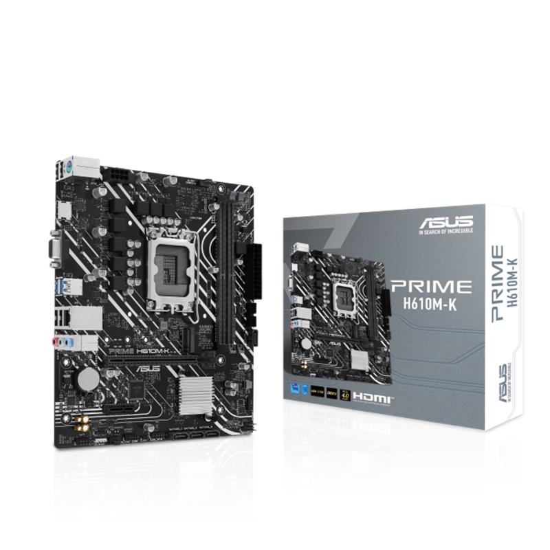 Asus Prime H610M-K Ddr5 5600Mhz 1Xvga 1Xhdmi 1Xm.2 Usb 3.2 Matx 1700P (12. / 13. Ve 14. Nesi̇l İşlemci̇ Uyumlu)
