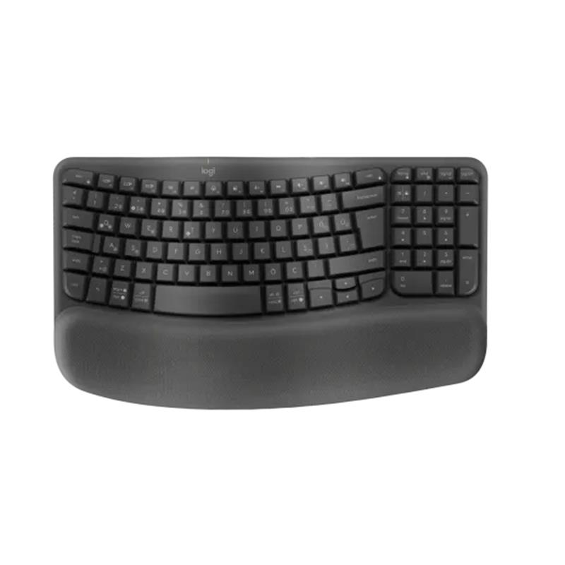 Logitech Wave Keys Kablosuz Ergonomi̇k Klavye Gri̇ 920-012311