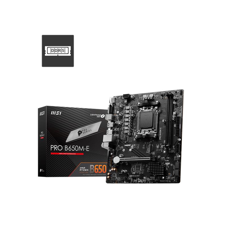 Msi Pro B650M-E Ddr5 6800Mhz 1Xvga 1Xhdmi 1Xm.2 Usb 3.2 Matx Am5(Amd Am5 9000/8000/7000 Seri̇leri̇ İle Uyumlu)